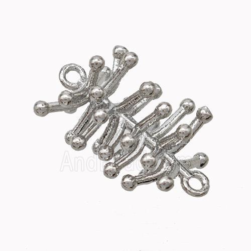 Branch Charms Copper Connector Platinum Plated