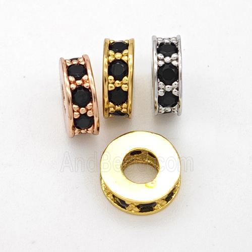 Copper Heishi Spacer Beads Micropave Zirconia Mixed