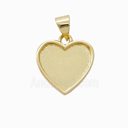Copper Heart Pendant Gold Plated
