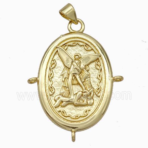 Adam and Eve Charms Copper Pendant Gold Plated