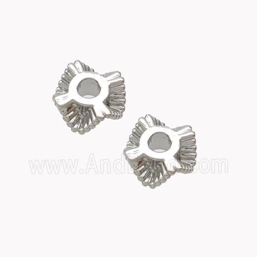 Copper Beads Spacer Platinum Plated