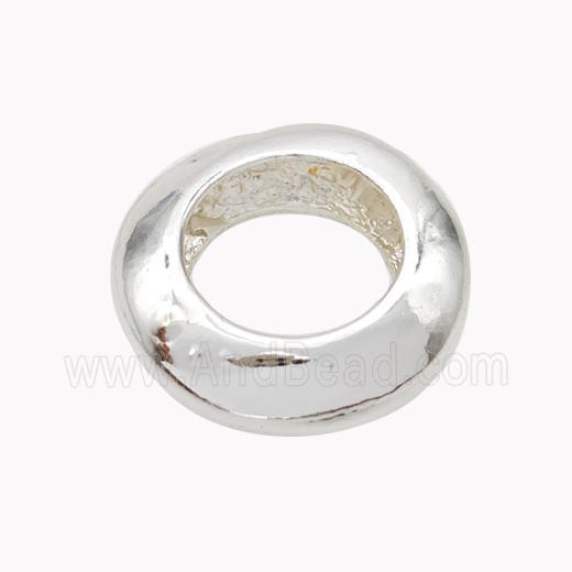 Copper Circle Ring Pendant Platinum Plated