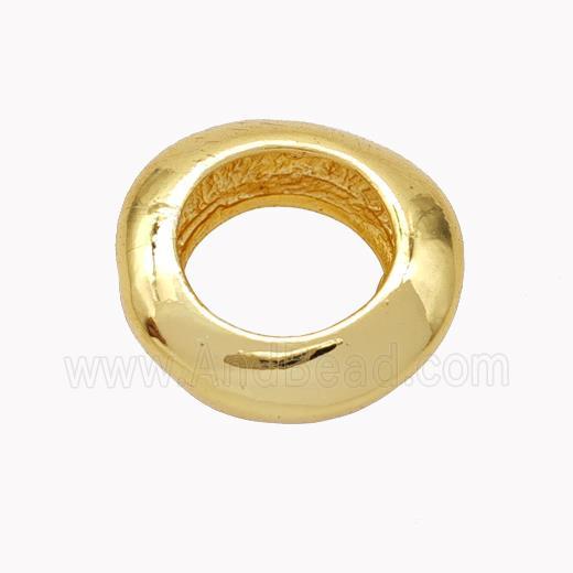 Copper Circle Ring Pendant Gold Plated