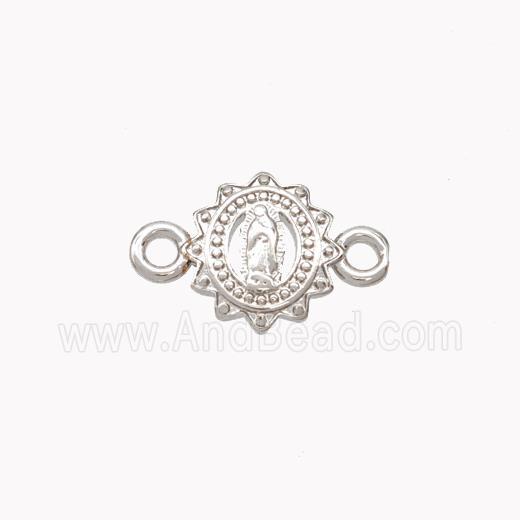 Jesus Charms Copper Connector Platinum Plated
