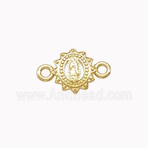 Jesus Charms Copper Connector Gold Plated