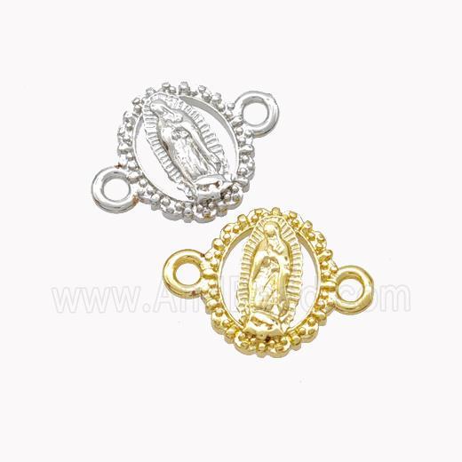 Virgin Mary Charms Copper Connector Mixed