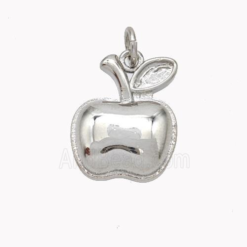Copper Apple Pendant Platinum Plated