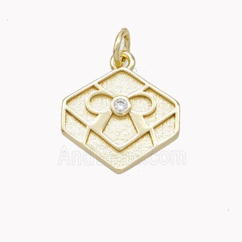 Christmas Gift Charms Copper Pendant Gold Plated