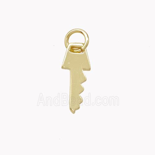 Copper Key Pendant Gold Plated