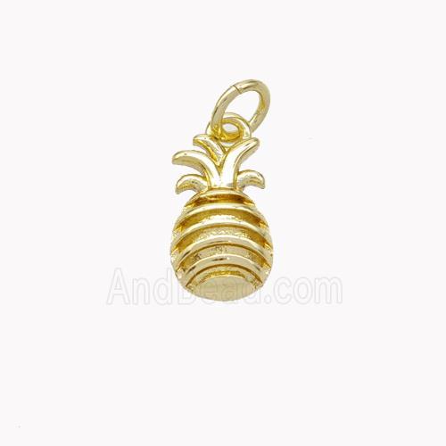 Copper Pineapple Pendant Gold Plated