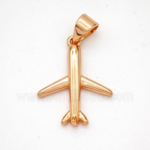 Copper Airplane Pendant Rose Gold