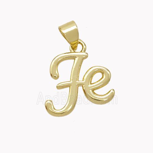 Copper Fe Pendant Gold Plated