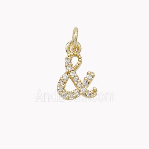Copper And Signs Pendant Pave Zirconia Gold Plated