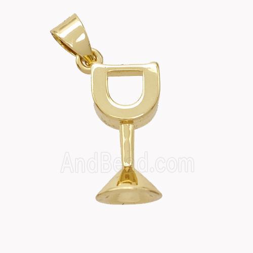 Copper WineCup Pendant Gold Plated