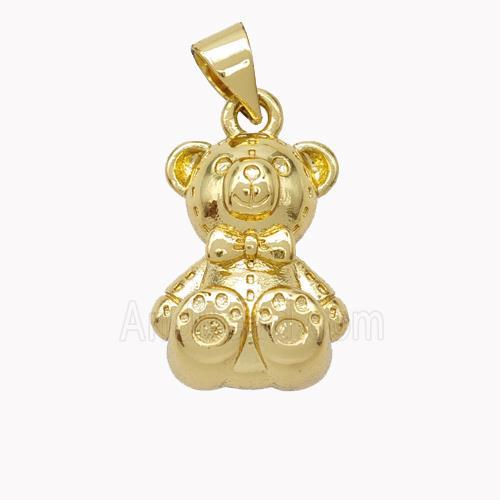 Copper Bear Pendant Gold Plated