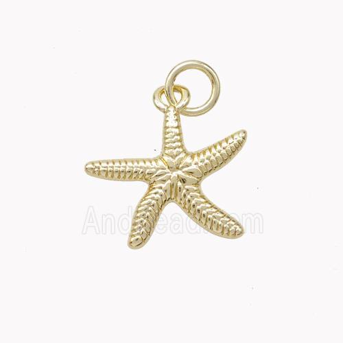 Copper Starfish Pendant Gold Plated