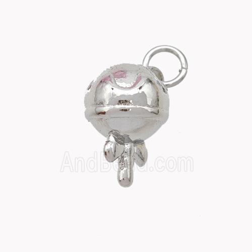 Copper Tripod Pendant Platinum Plated
