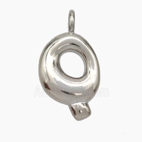 Copper Letter-Q Pendant Platinum Plated