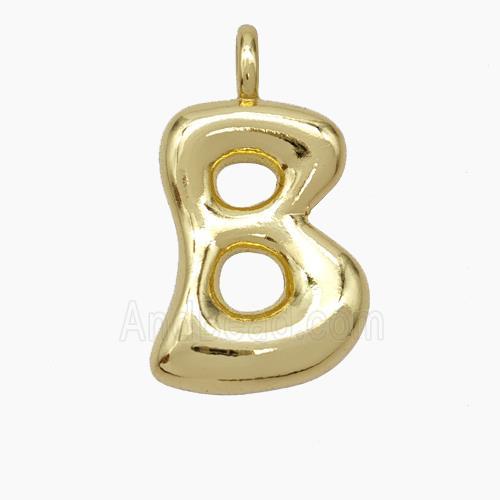 Copper Letter-B Pendant Gold Plated