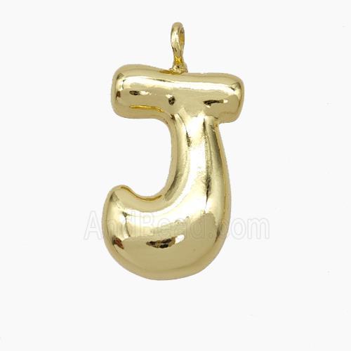 Copper Letter-J Pendant Gold Plated
