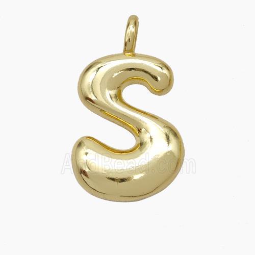 Copper Letter-S Pendant Gold Plated
