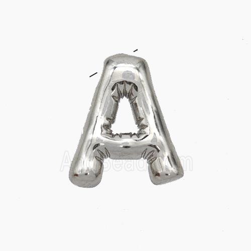 Copper Letter-A Pendant Platinum Plated