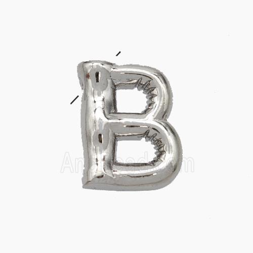 Copper Letter-B Pendant Platinum Plated