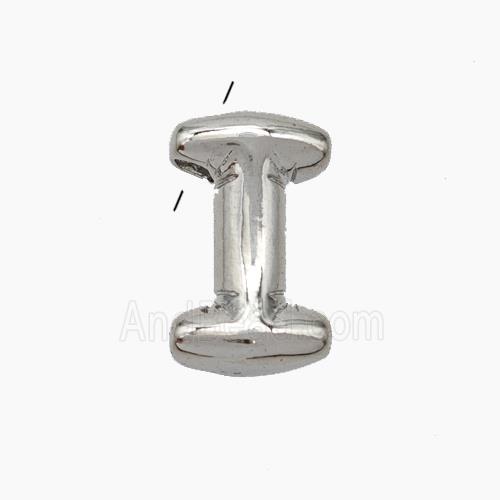 Copper Letter-I Pendant Platinum Plated