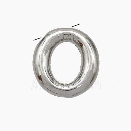 Copper Letter-O Pendant Platinum Plated