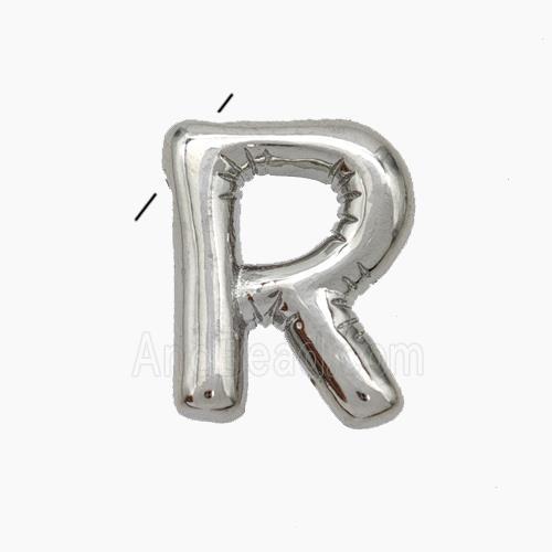 Copper Letter-R Pendant Platinum Plated