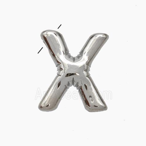Copper Letter-X Pendant Platinum Plated