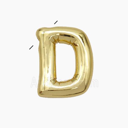 Copper Letter-D Pendant Gold Plated