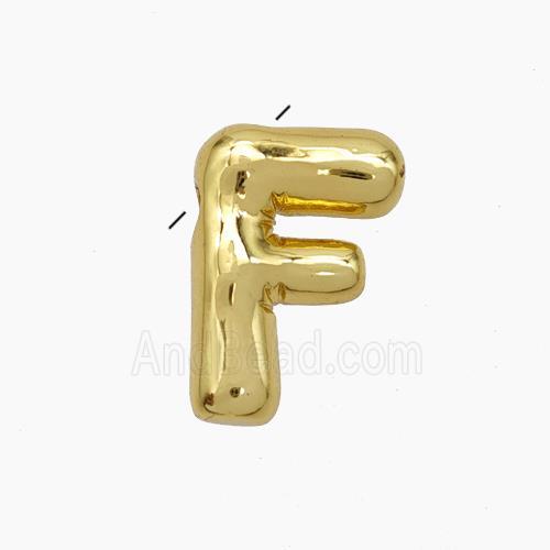 Copper Letter-F Pendant Gold Plated
