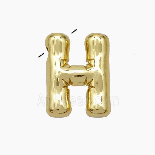 Copper Letter-H Pendant Gold Plated