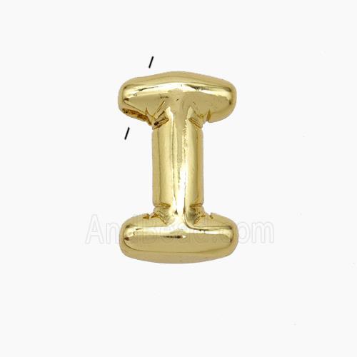 Copper Letter-I Pendant Gold Plated