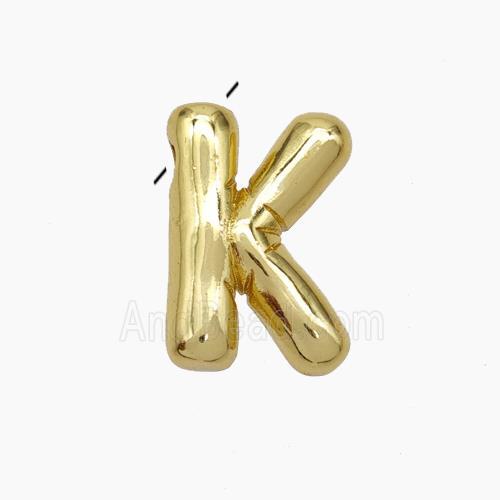 Copper Letter-K Pendant Gold Plated