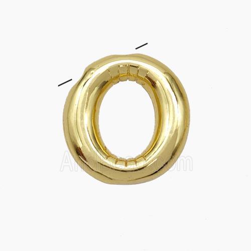 Copper Letter-O Pendant Gold Plated