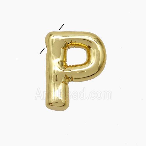 Copper Letter-P Pendant Gold Plated