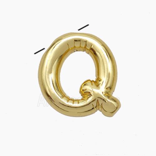 Copper Letter-Q Pendant Gold Plated