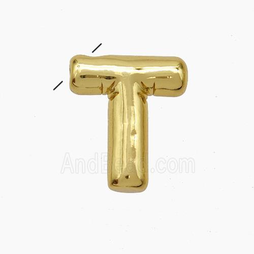 Copper Letter-T Pendant Gold Plated
