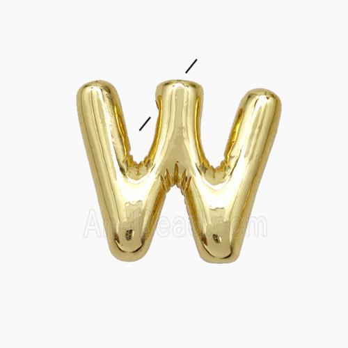 Copper Letter-W Pendant Gold Plated