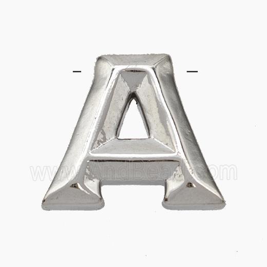 Copper Letter-A Pendant Platinum Plated