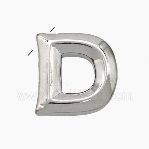 Copper Letter-D Pendant Platinum Plated