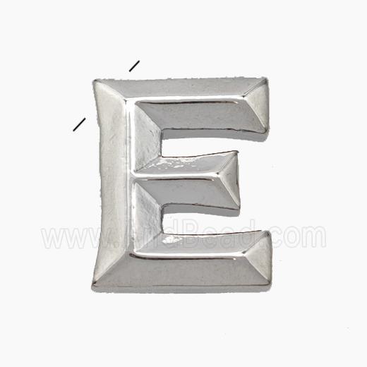 Copper Letter-E Pendant Platinum Plated