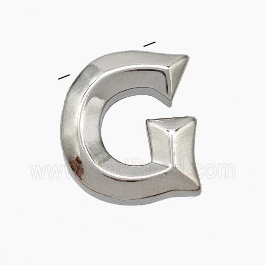 Copper Letter-G Pendant Platinum Plated