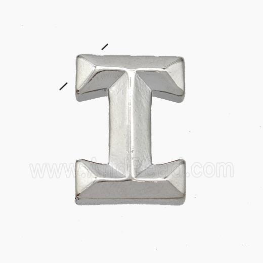 Copper Letter-I Pendant Platinum Plated