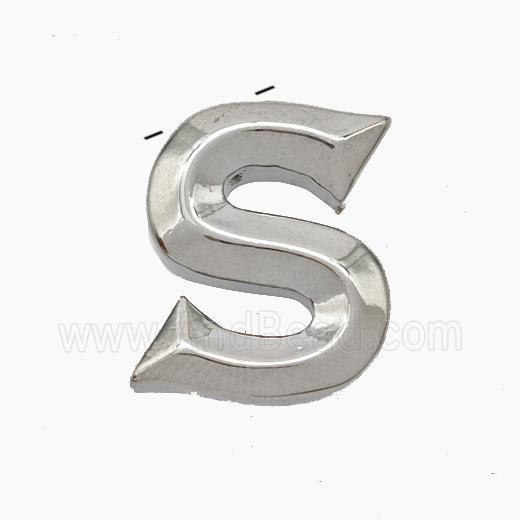 Copper Letter-S Pendant Platinum Plated