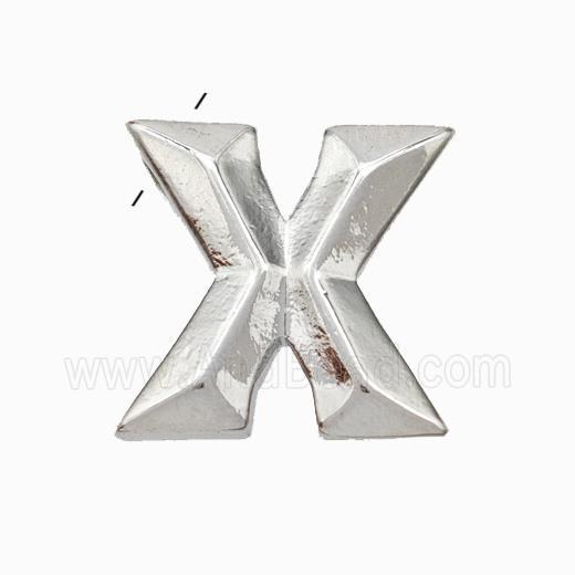 Copper Letter-X Pendant Platinum Plated