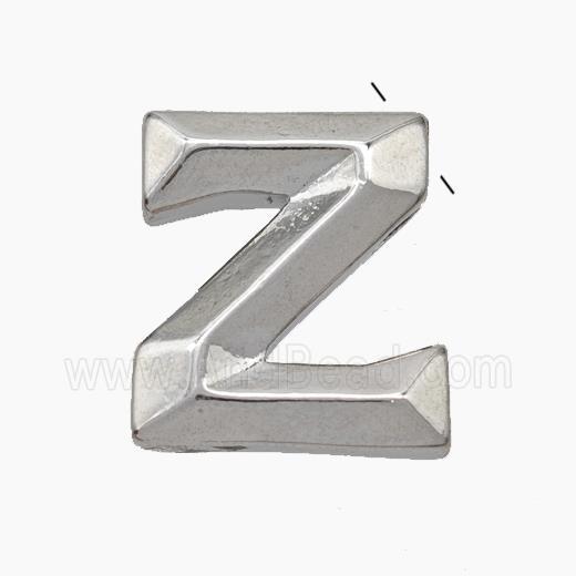 Copper Letter-Z Pendant Platinum Plated