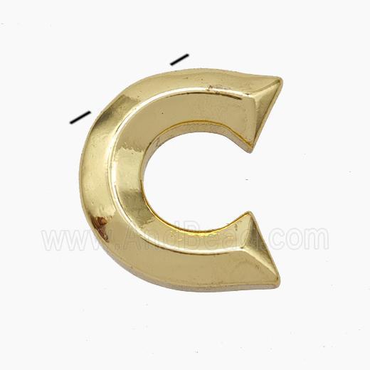 Copper Letter-C Pendant Gold Plated